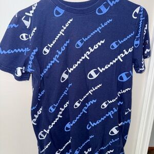 Champion Boys Navy Graphic Tee